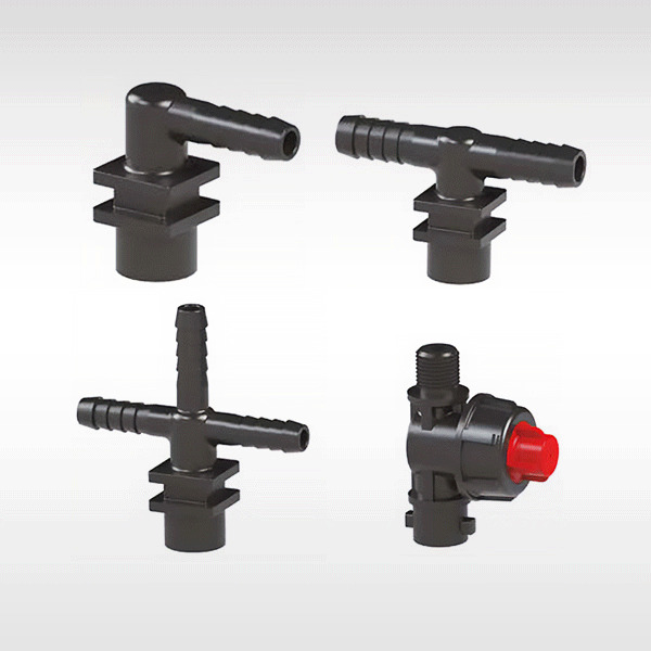 Nozzle holders for dry booms